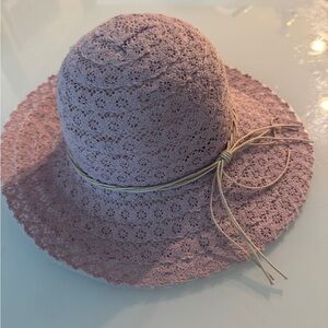 Chic Mauve Lace Sun Hat